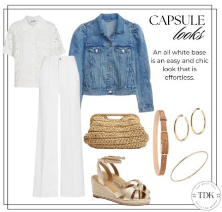 White base topped with a denim jacket  creates a casual-cool vibe and provides warmth when needed.

Neutral toned accessories are a perfect compliment to this look.  

#LTKover40 #LTKstyletip

#LTKSeasonal