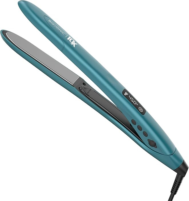 Bio Ionic 10X Styling Iron, Hair Straightener with 1" Sonic Vibrating Plates, Flat Iron with Ion ... | Amazon (US)