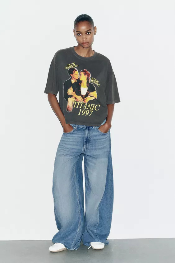 TITANIC FADED-EFFECT T-SHIRT | Zara UK