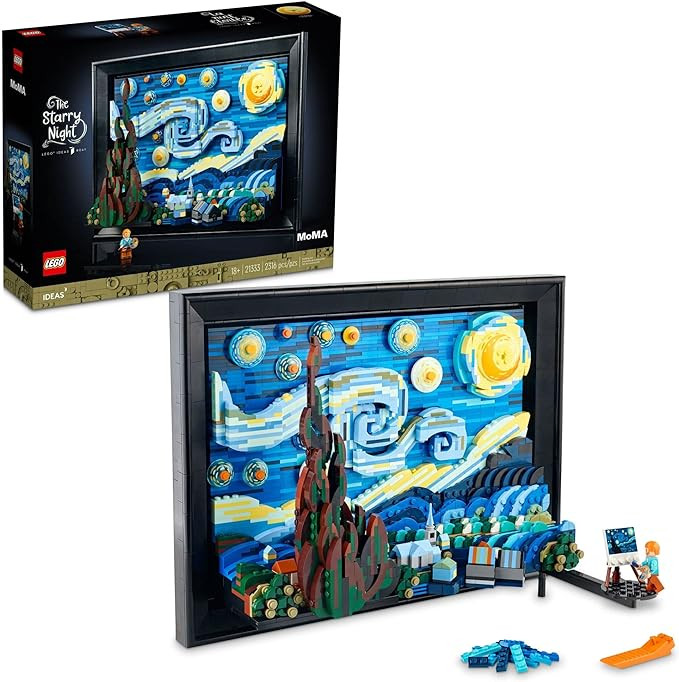 LEGO Ideas Vincent Van Gogh The Starry Night, Unique 3D Wall Art for Home Décor or Table Display... | Amazon (US)