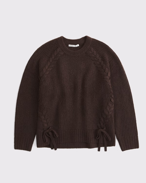 Dad Lace-Up Crew Sweater | Abercrombie & Fitch (US)