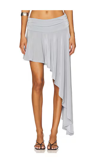 Salma Midi Skirt in Slate | Revolve Clothing (Global)