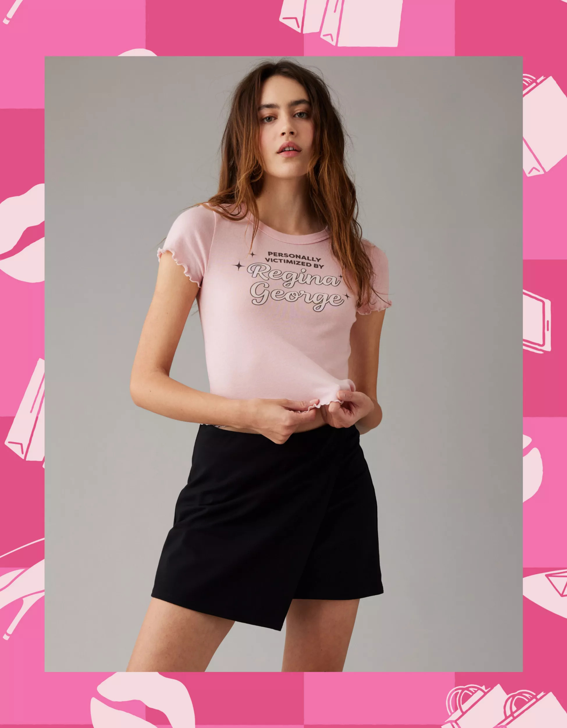 AE x Mean Girls Graphic Cropped Tee | American Eagle Outfitters (US & CA)