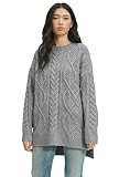UGG Women's Raelee Cable Knit Sweater Long, Grey Heather, X-Small | Amazon (US)