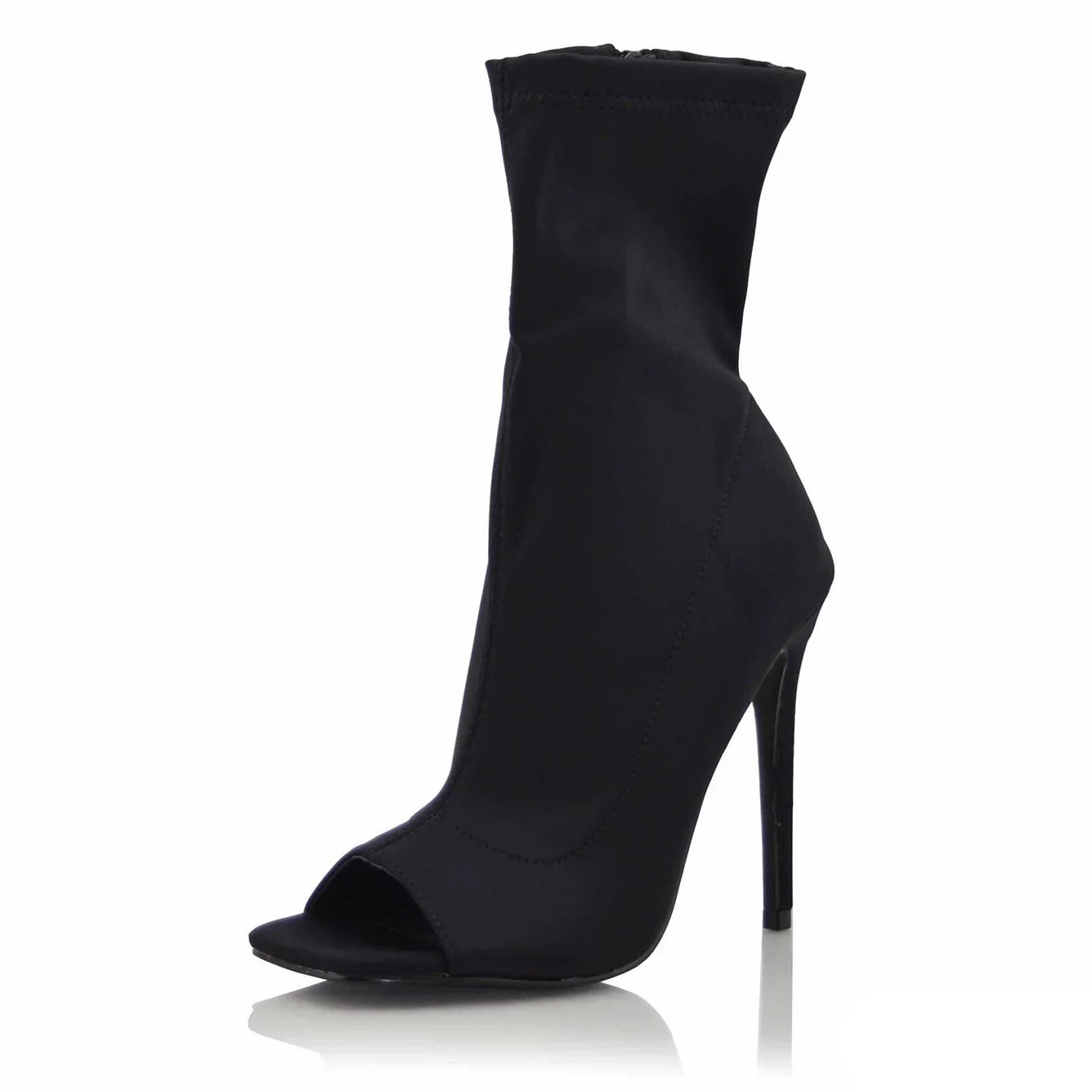 Stretch Peep Toe Stiletto Heel Ankle Boots | Kohl's