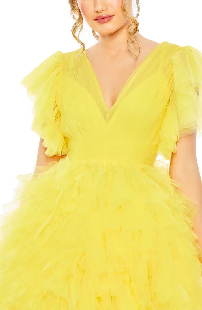 Mac Duggal Tiered Ruffle Tulle Cocktail Minidress | Nordstrom | Nordstrom