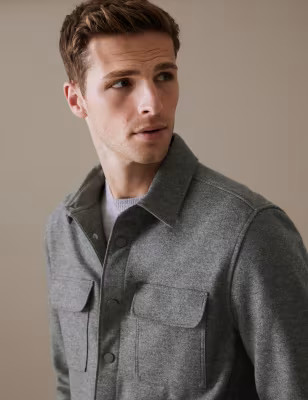 Wool Blend Overshirt | Marks & Spencer (UK)