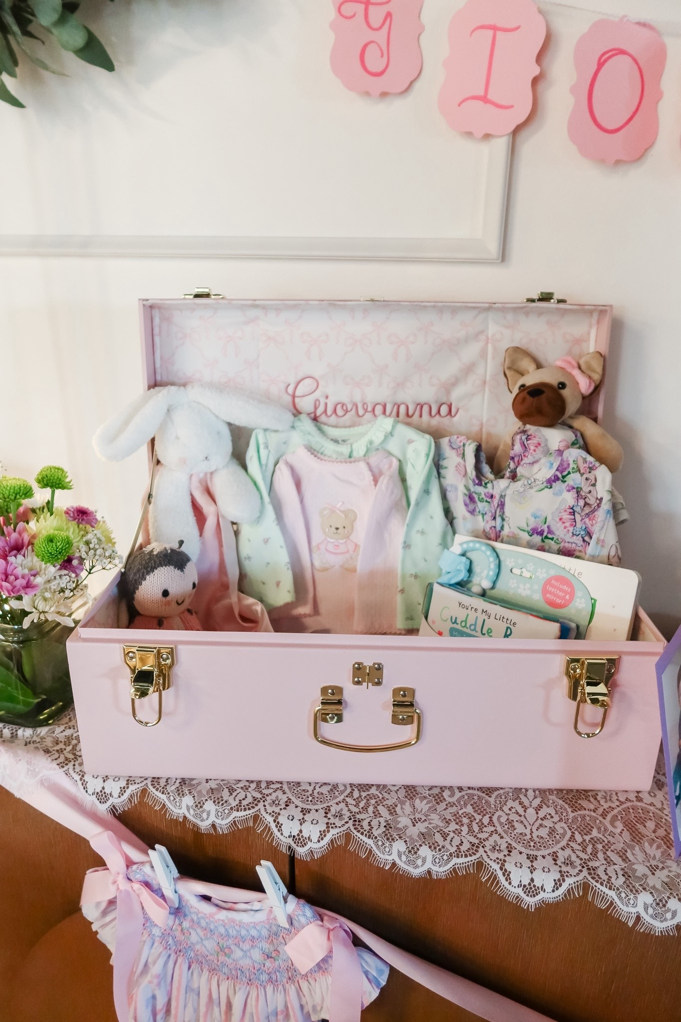 •Giovanna Francesca 🩷 Now that I’ve shared her name we can catch up on all the personalized items we have gotten for baby girl! 

One of my favorites is her @petitekeep trunk gifted to her by her Nana & Papa 💕 I love my Petite Keep from my wedding! Makes the perfect gift for baby, bride, and beyond.• 

#LTKBaby