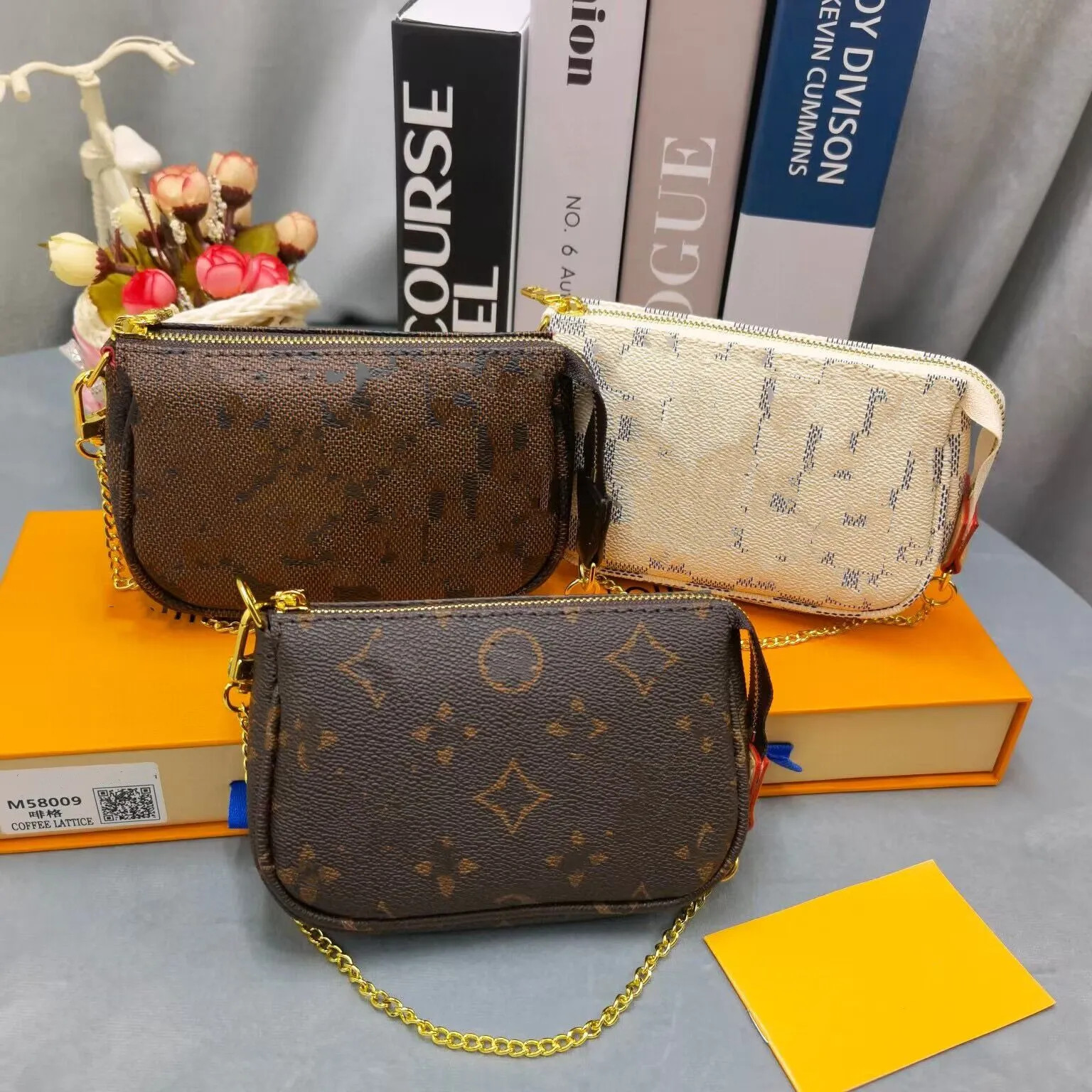 5A Quality Genuine Leather Shoulder Bags Mini M58009 POCHETTE ACCESSOIRES Iconic Womens CANVAS Po... | DHGate