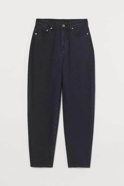 5-pocket, ankle-length jeans in washed denim. Extra-high waist, zip fly with button, and gently t... | H&M (US + CA)