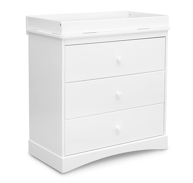 Delta Children Sutton 3 Drawer Dresser with Changing Top and Interlocking Drawers - Greenguard Go... | Amazon (US)