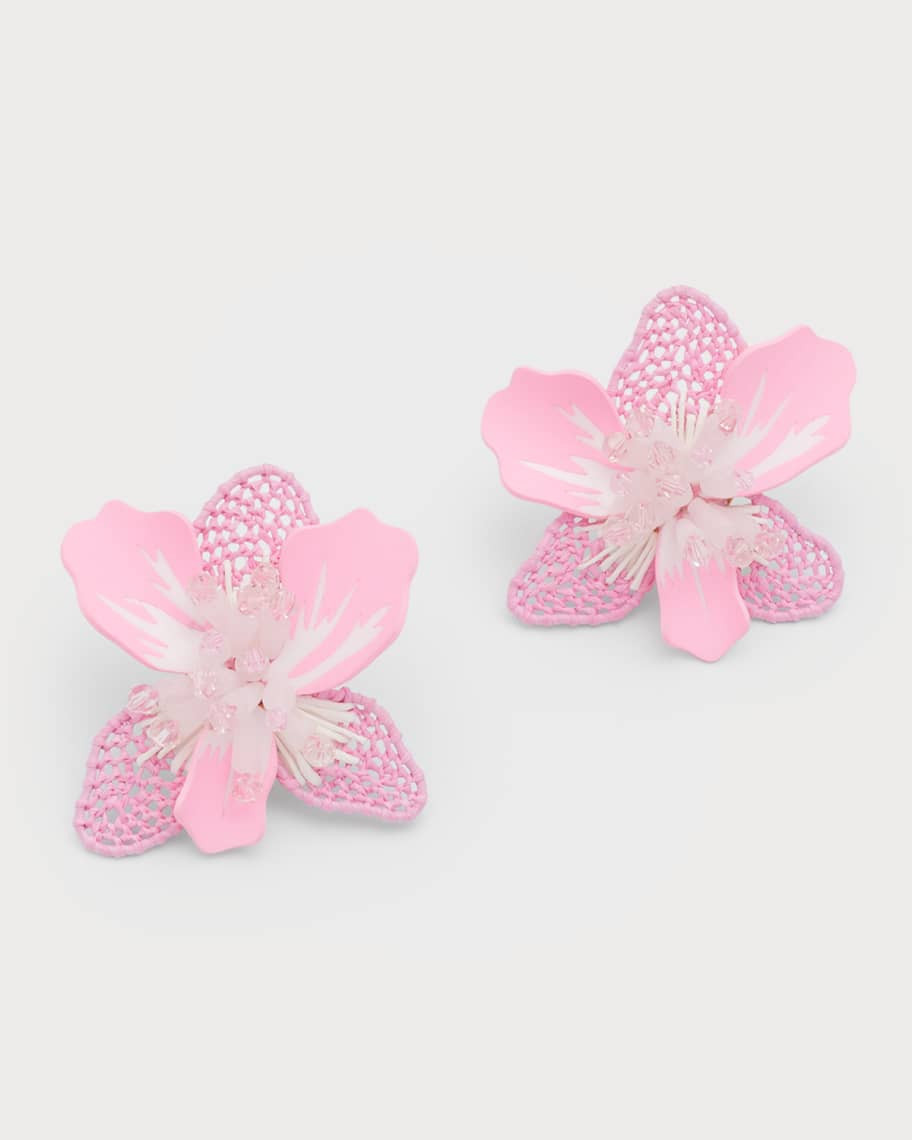 Oscar de la Renta Dreamcatcher Flower Earrings | Neiman Marcus