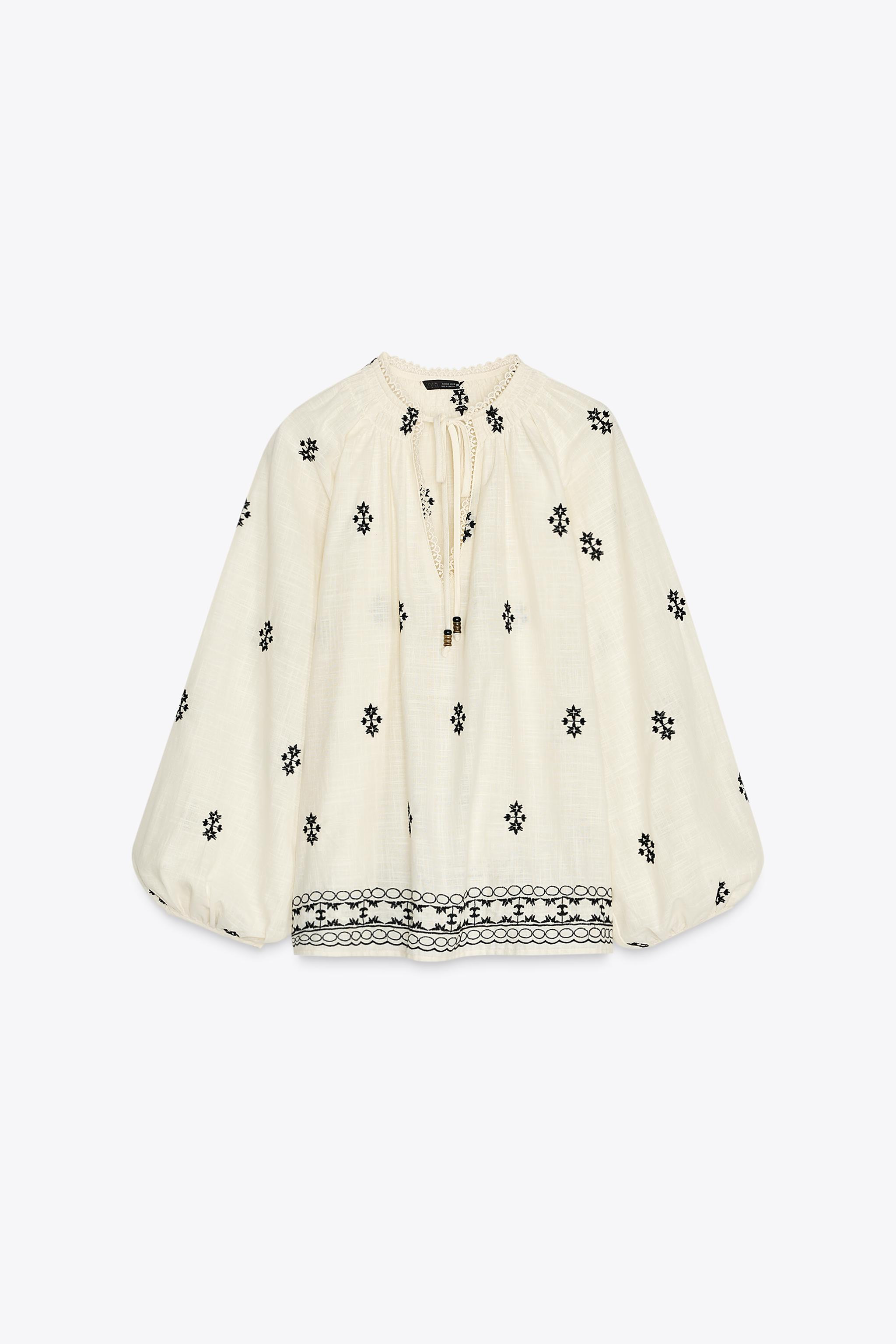EMBROIDERED BLOUSE | Zara UK