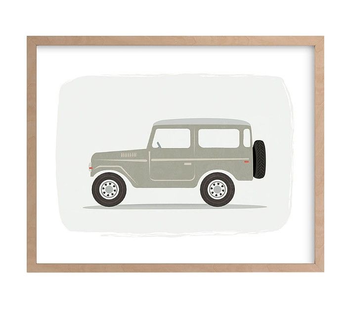 Minted® Vintage Land Cruiser, Wall Art by Karidy Walker | Pottery Barn Kids