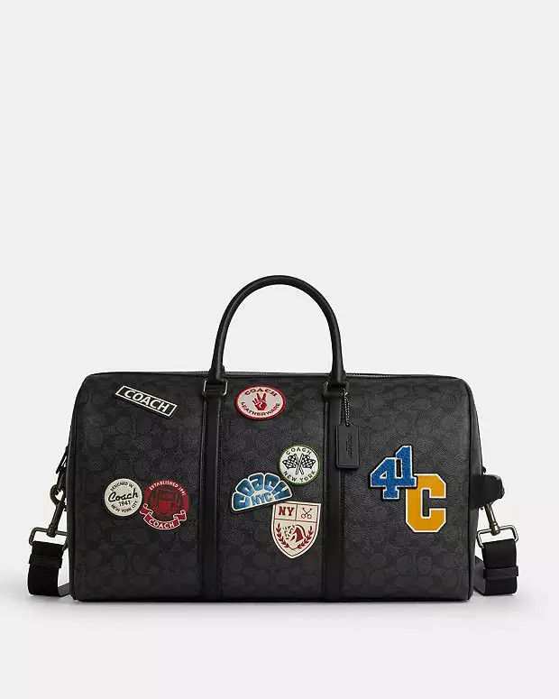 Venturer Bag In Signature Canvas With Patches | Coach Outlet US