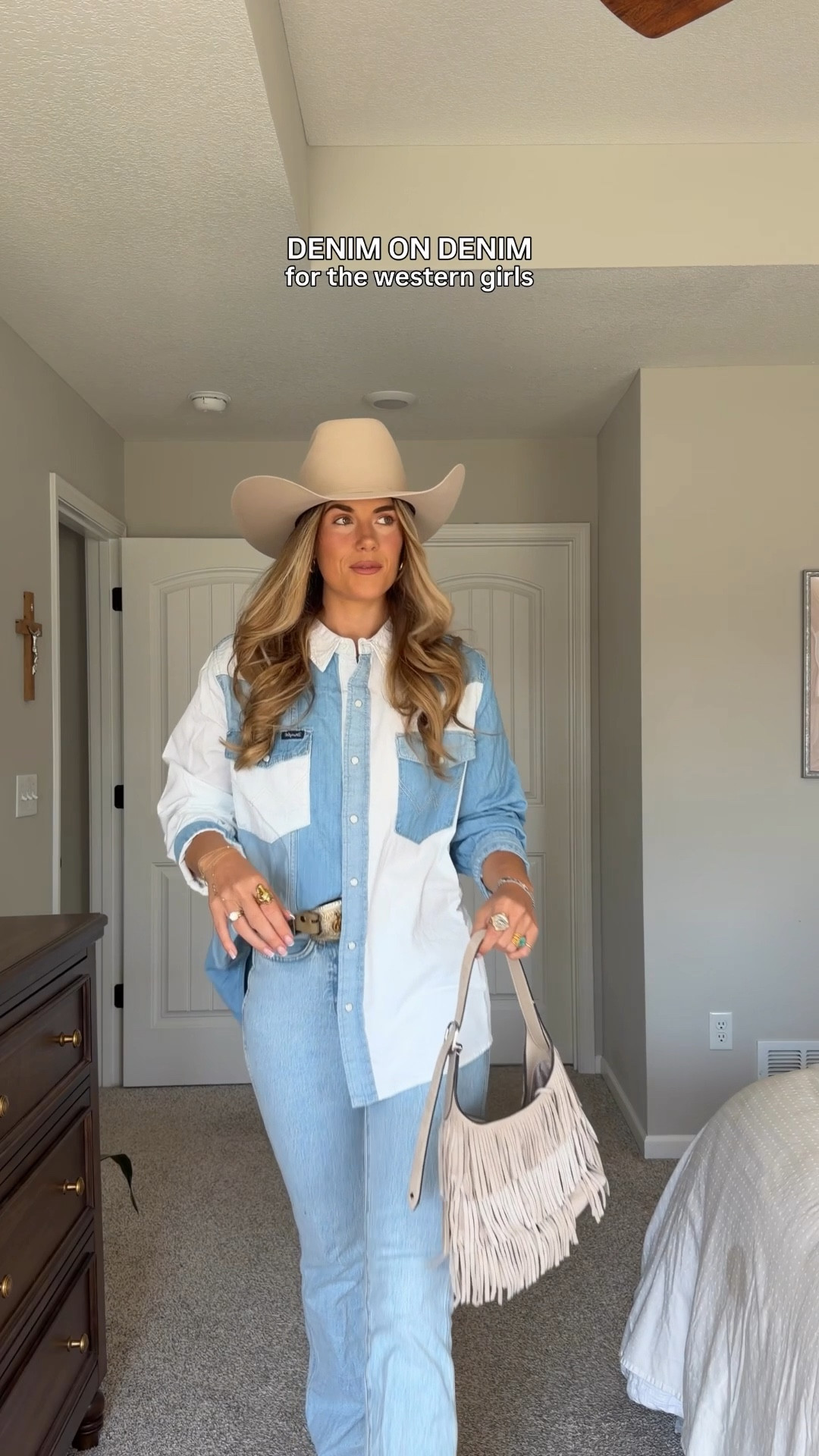 denim refresh for spring🌼🐴SIZING BELOW:
all jeans in a size 26. I do a 36 inseam where possible, and a 34 inseam at the shortest (im 5’10) the denim vest is a size XS, the 2 sleeveless denim shirts are small, and the long sleeve patchwork denim top is an XXL for an oversized fit and the white denim horse shirt is a medium.

#ad @wrangler #wranglerjeans 



#LTKootd #LTKFestival #LTKTall