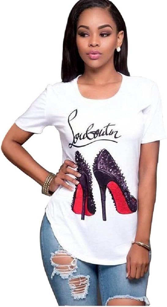 TOPWAYS Summer Women’s Short Sleeve Round Neck Graphic Print T-Shirt Casual Blouse FBA… | Amazon (US)