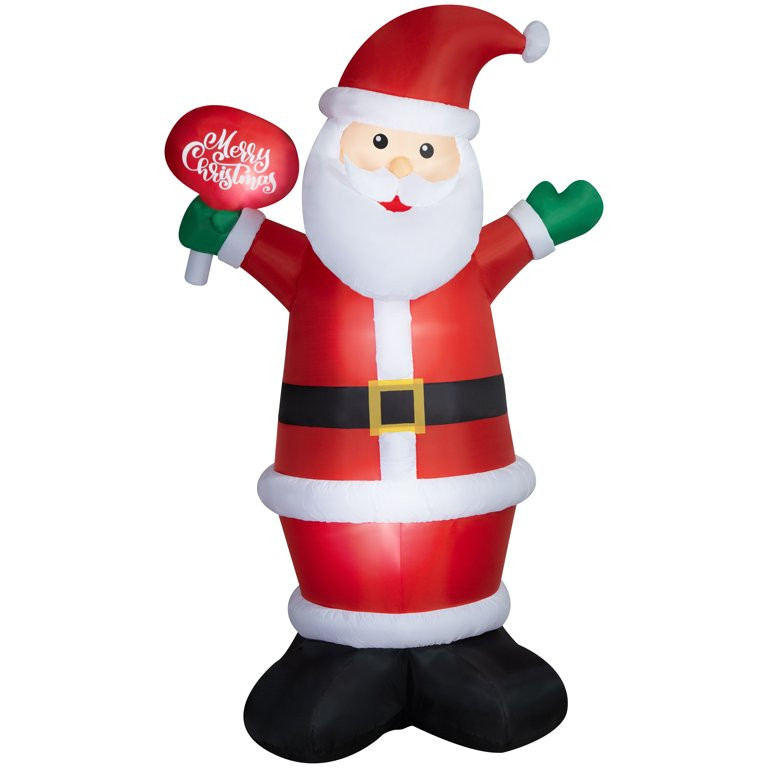Airblown Inflatables Yard Decoration Santa Claus w/ Merry Christmas Sign Giant, 10 ft | Walmart (US)