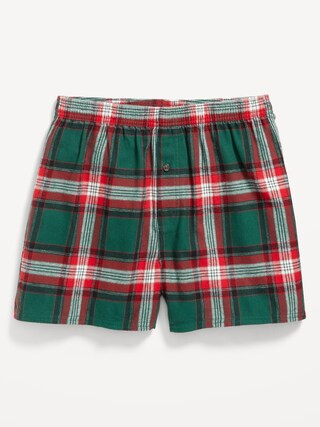 Printed Flannel Boxer Shorts | Old Navy (US)
