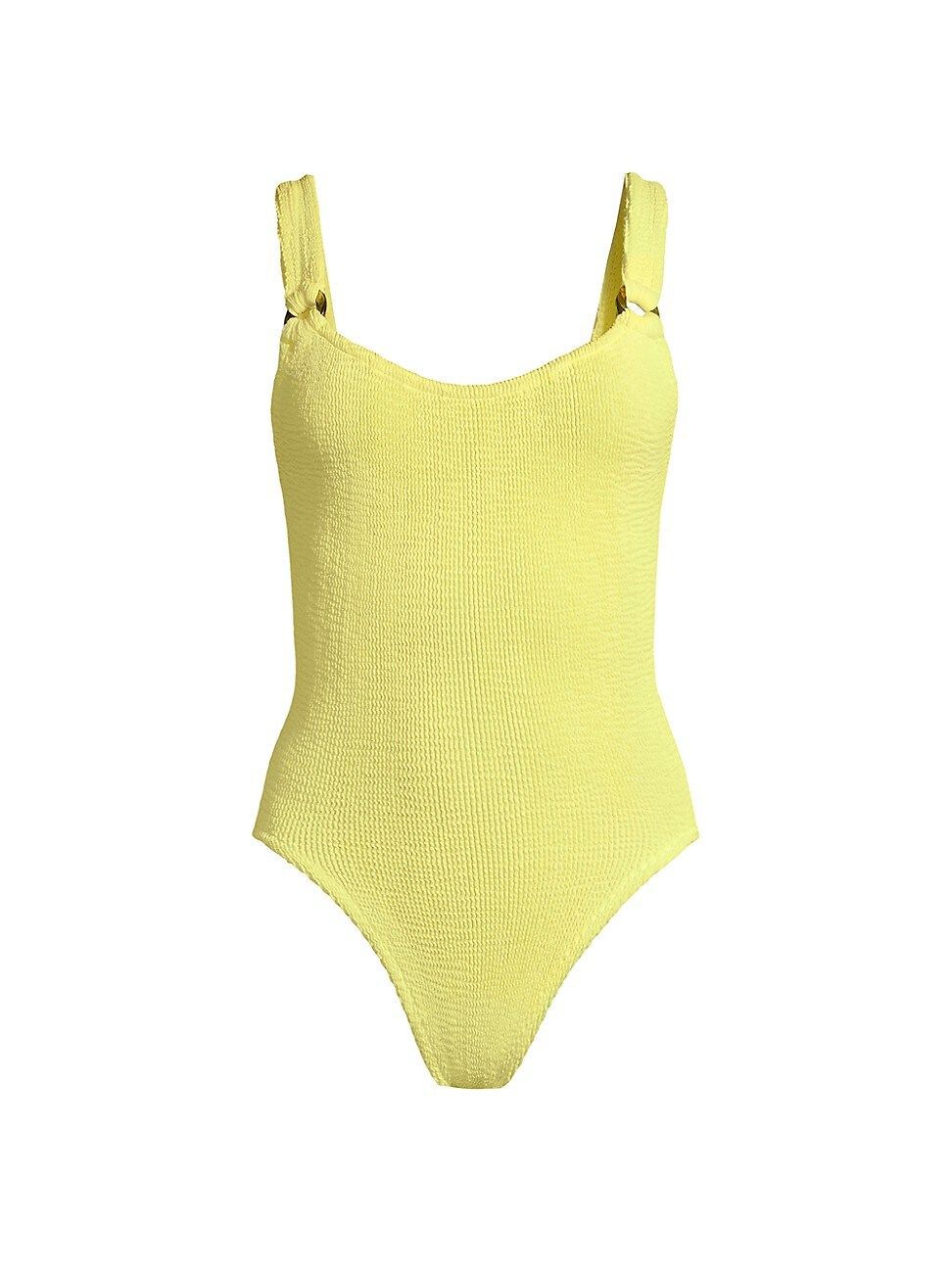 Hunza G Women's Domino One-Piece Swimsuit - Lemon | Saks Fifth Avenue