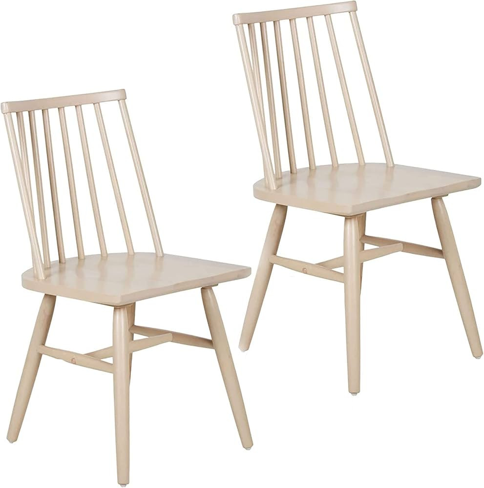 East at Main 100% Solid Wood Dining Chairs - 21”D x18”W x32.5”H - Handcrafted Set of 2 Farm... | Amazon (US)