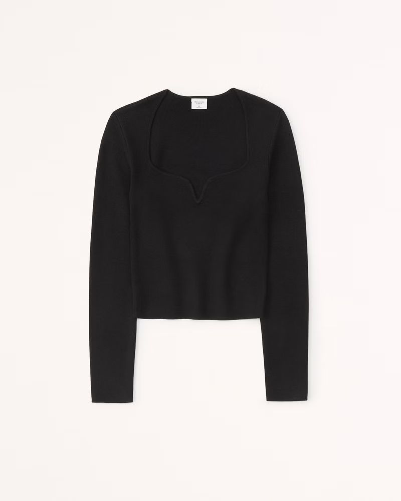 Women's Sweetheart Slim Sweater Top | Women's Tops | Abercrombie.com | Abercrombie & Fitch (US)