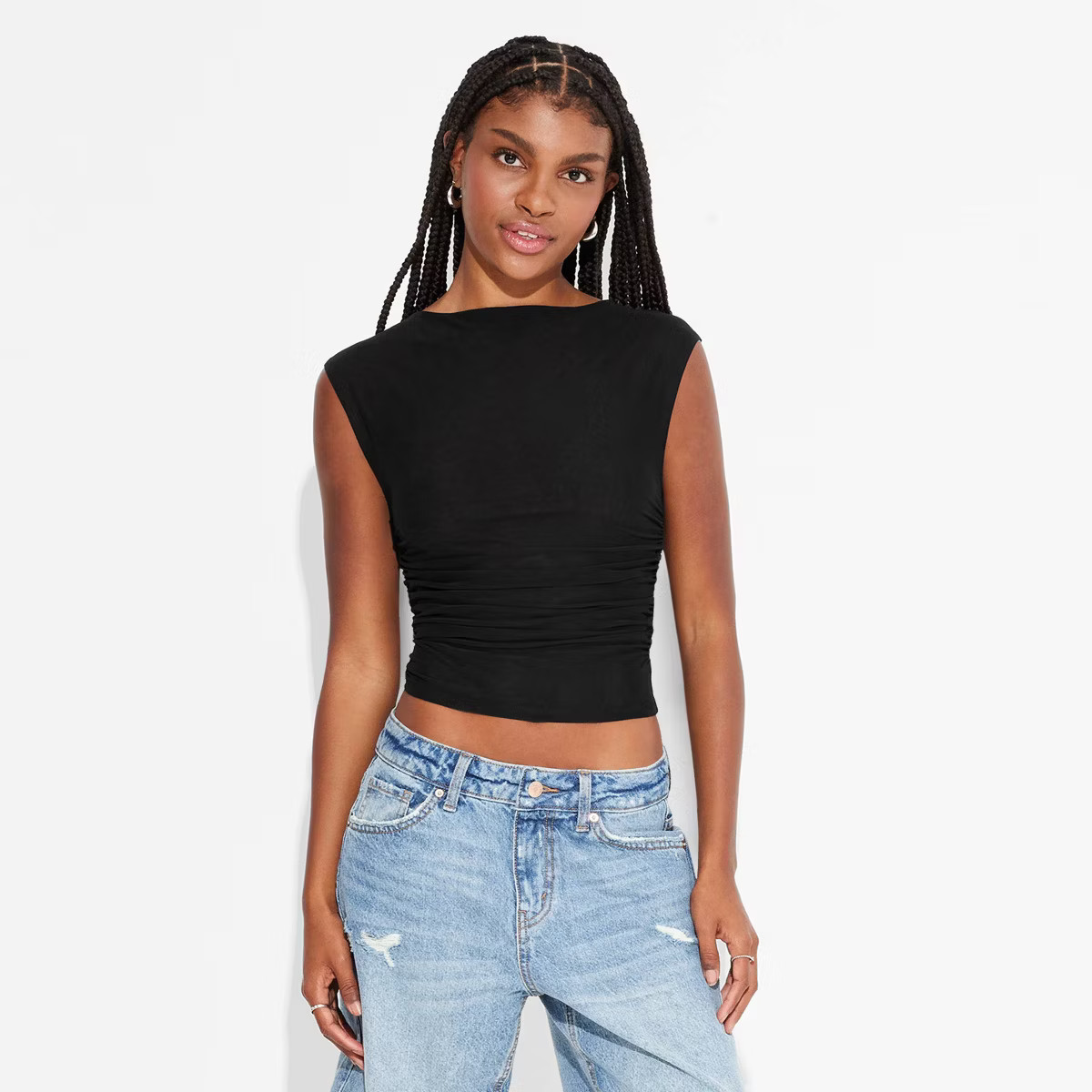 Women's Short Sleeve Boat Neck Mesh T-Shirt - Wild Fable™ | Target