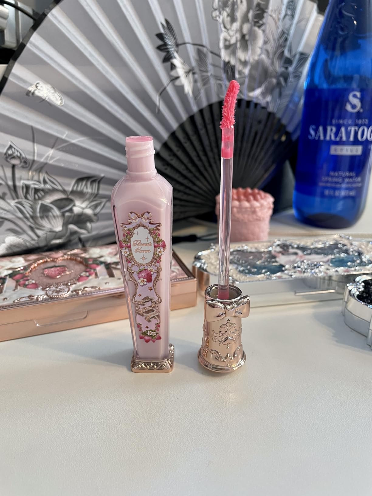 Flower Knows Violet Strawberry Rococo Glowy Lip Gloss,Moisturizing Baby Pink Plumping Lip Oil,Hyd... | Amazon (US)