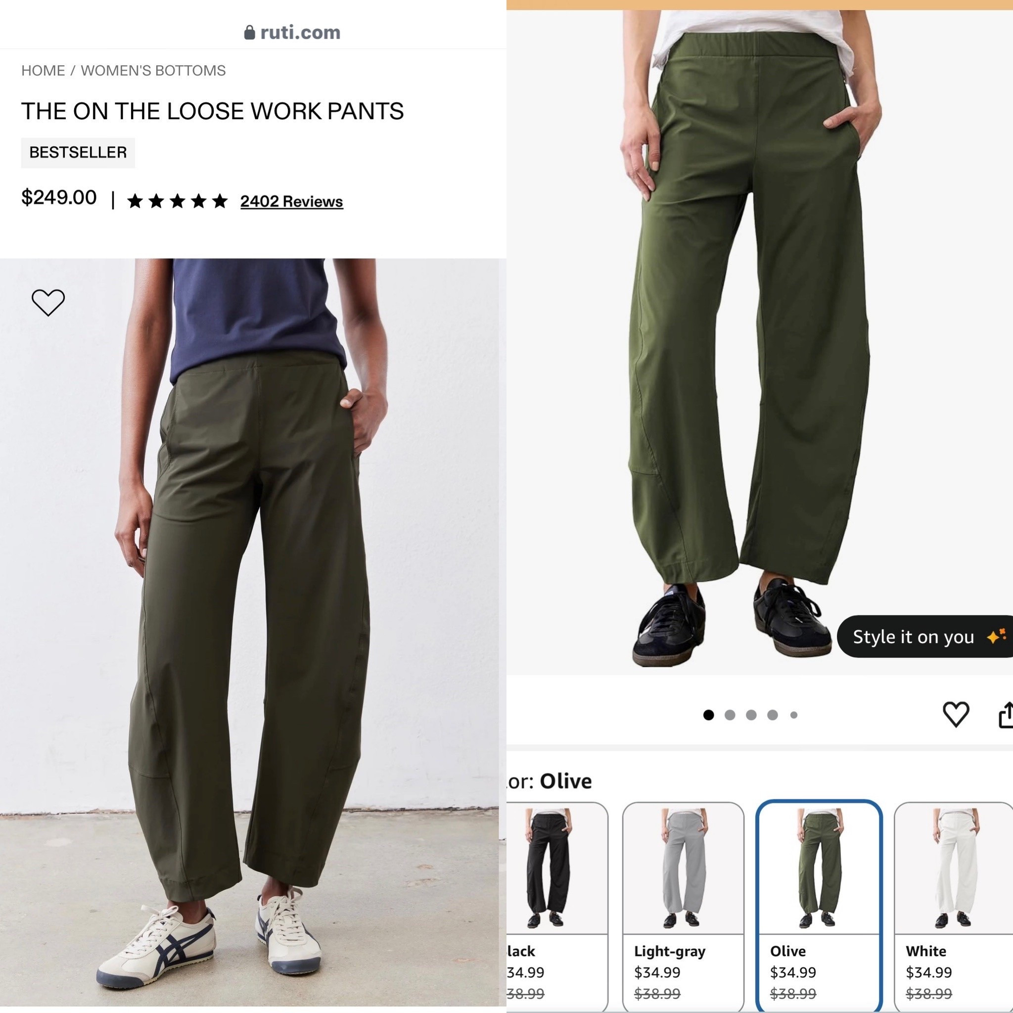 A great alternative for the Ruti pants! I wear an XS and have 4 different colors!

#LTKdayinmylife #LTKootd #LTKOver40
