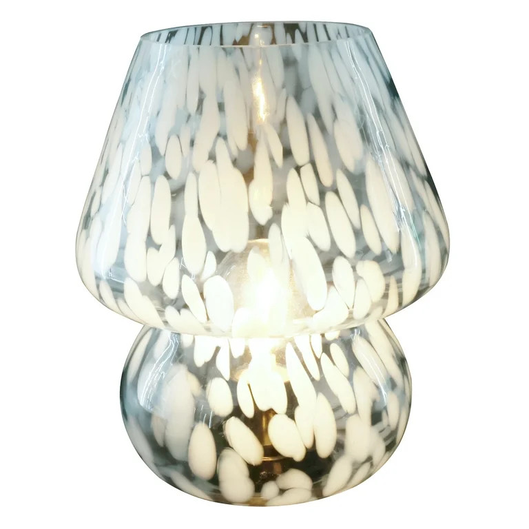 Urban Shop 8" Blue Tortoise Glass Battery-Powered Mushroom Table Lamp | Walmart (US)