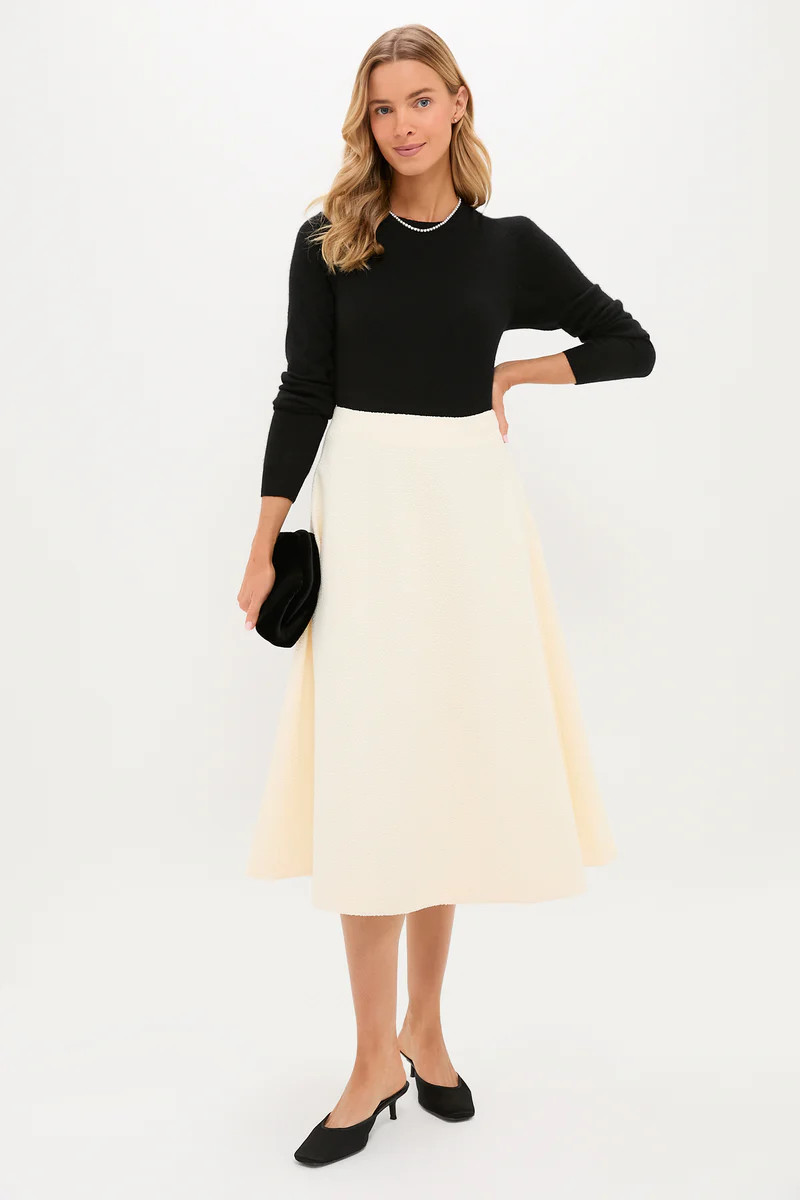 Cream Boucle Nicolette Skirt | Tuckernuck (US)