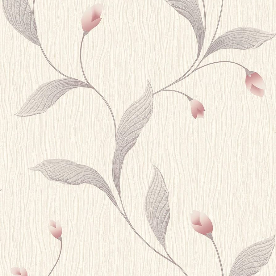 Tiffany Textured Floral Trail Wallpaper Pink Belgravia 41336 | Amazon (US)