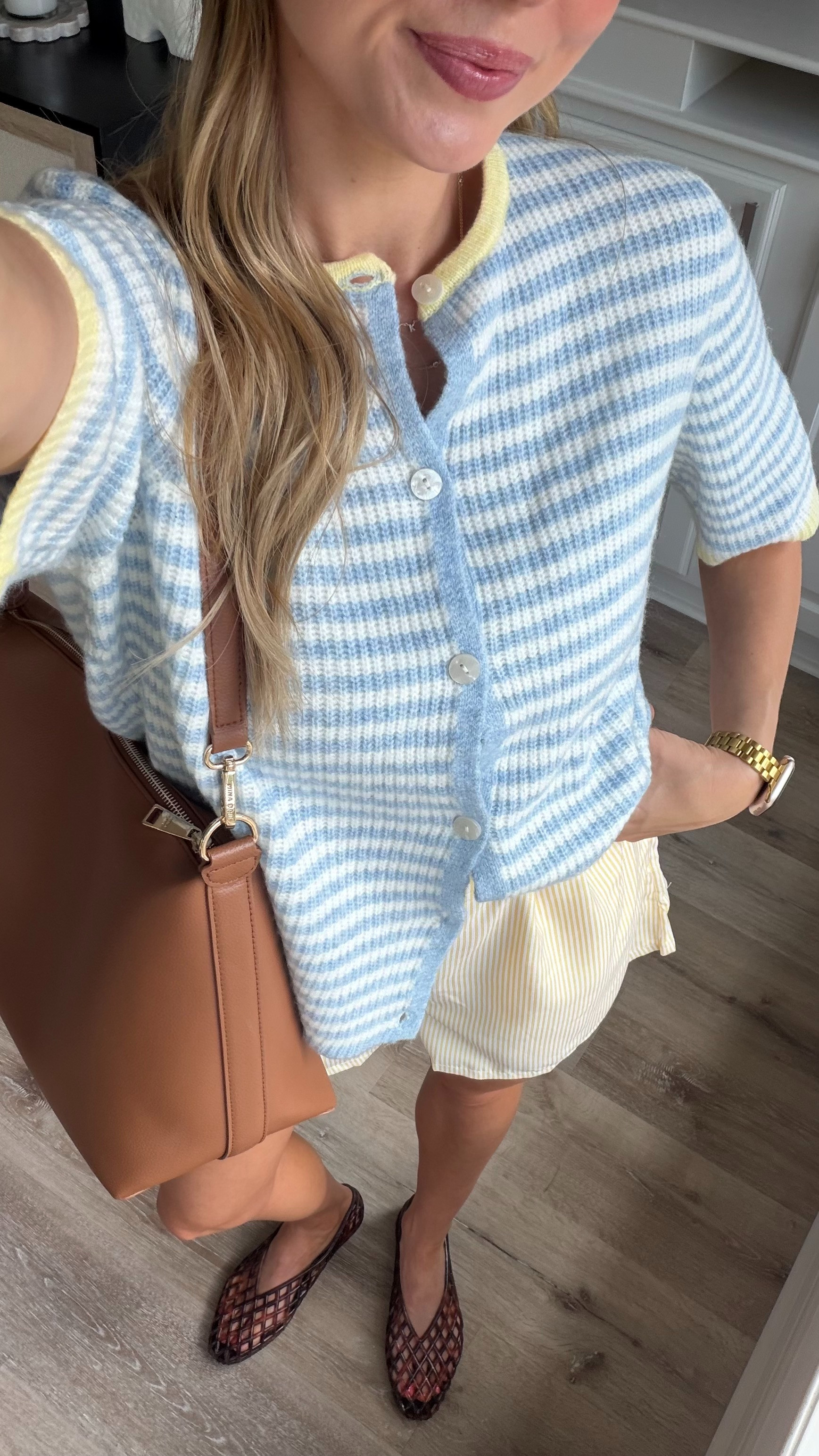 Loving this striped cardigan top for comfy casual style! Wearing smalls in everything 

 #LTKootd