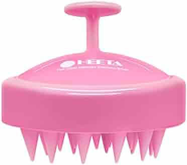 Hair Shampoo Brush, HEETA Scalp Care Hair Brush with Soft Silicone Scalp Massager (Rose Pink) | Amazon (US)