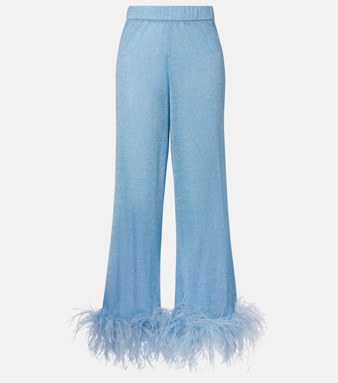 Lumière feather-trimmed wide-leg pants | Mytheresa (US/CA)