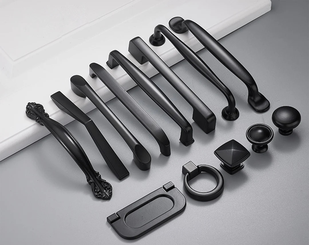 2.5“ 3.75" 5" 6.3" 7.56" Black Wardrobe Cabinet Pulls Handles Modern Cupboard Drawer Pulls Hand... | Etsy (AU)