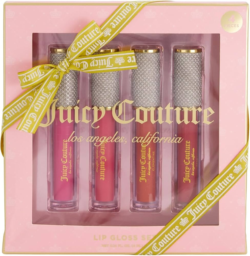 Juicy Couture 4 Pack Luxurious Lip Gloss Set – Berry, Cocoa, Clementine, & Watermelon | Amazon (US)