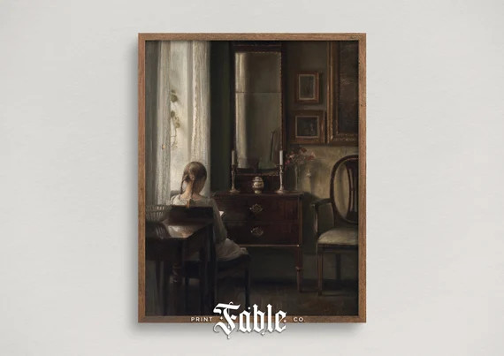 Vintage Girl Reading Painting  Antique Bookish Printable Art - Etsy | Etsy (US)