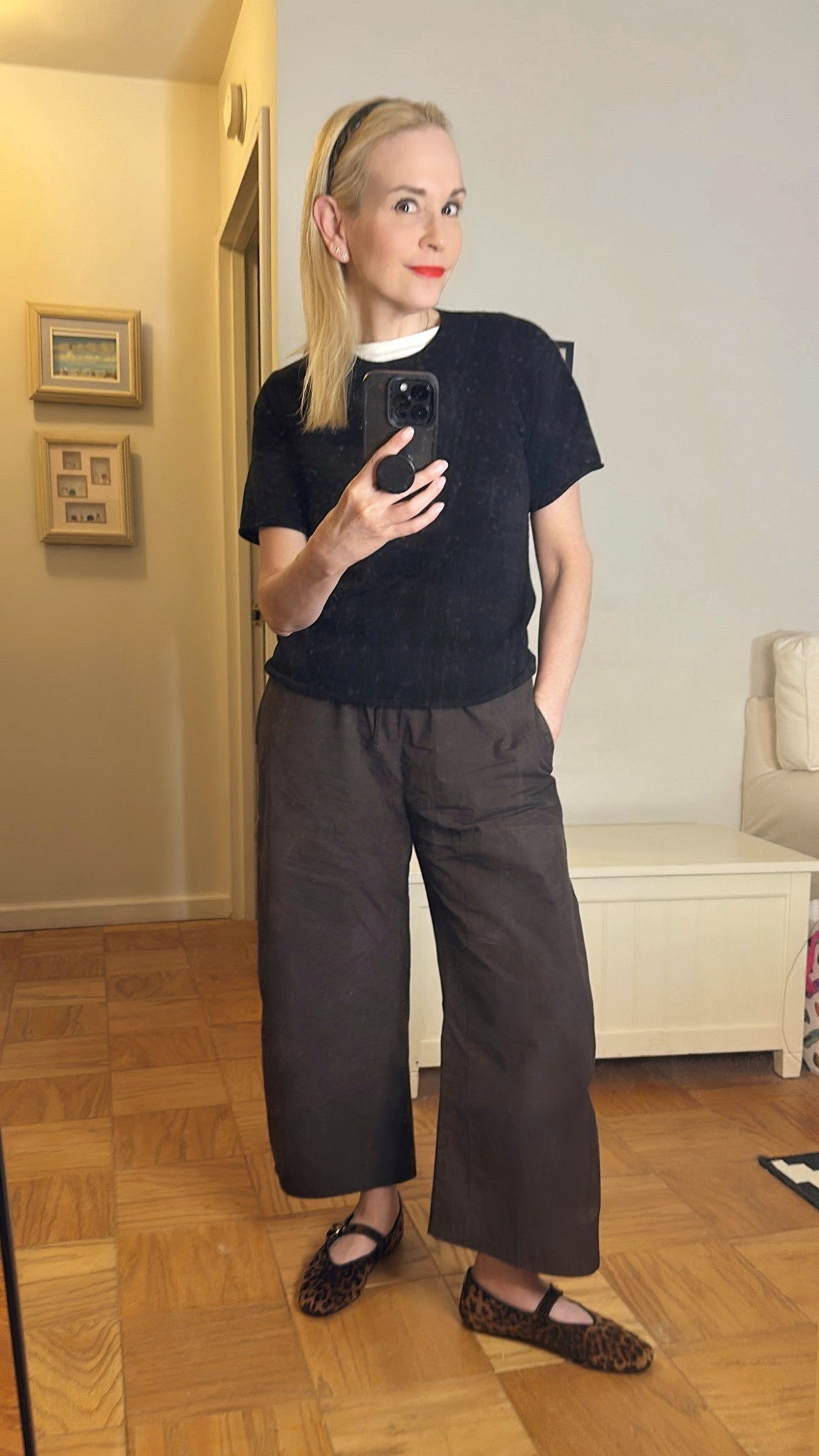 Mixing black and brown. New Leset and a cashmere tee. I hemmed them. 

#LTKPetite #LTKootd