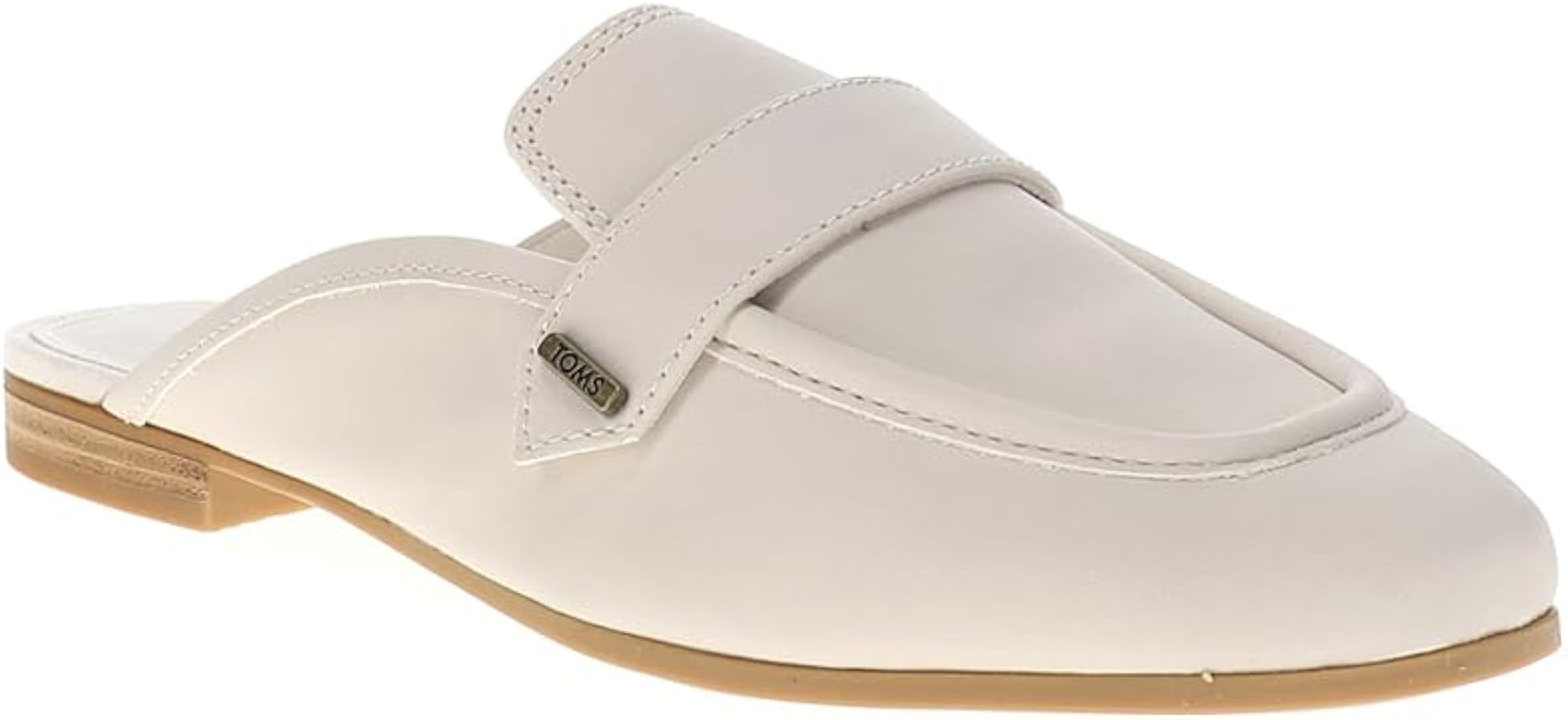 TOMS Womens Lynette Leather Mule Loafers Casual - White | Amazon (US)