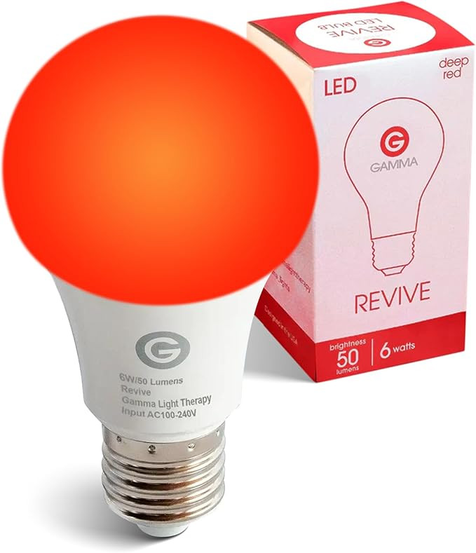 Revive - 670nm Red Light Bulb by Gamma - Sleep Therapy - Melatonin Promoting Natural Sleep Aid | Amazon (US)