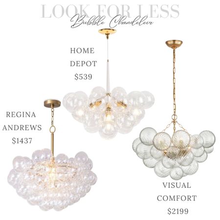#lookforless bubble chandelier Regina Andrew homedepot visual comfort circa lighting 

#decorating #lighting #splurgevssteal #chandelier #homedecor #remodel 

#LTKhome #LTKFind #LTKsalealert
