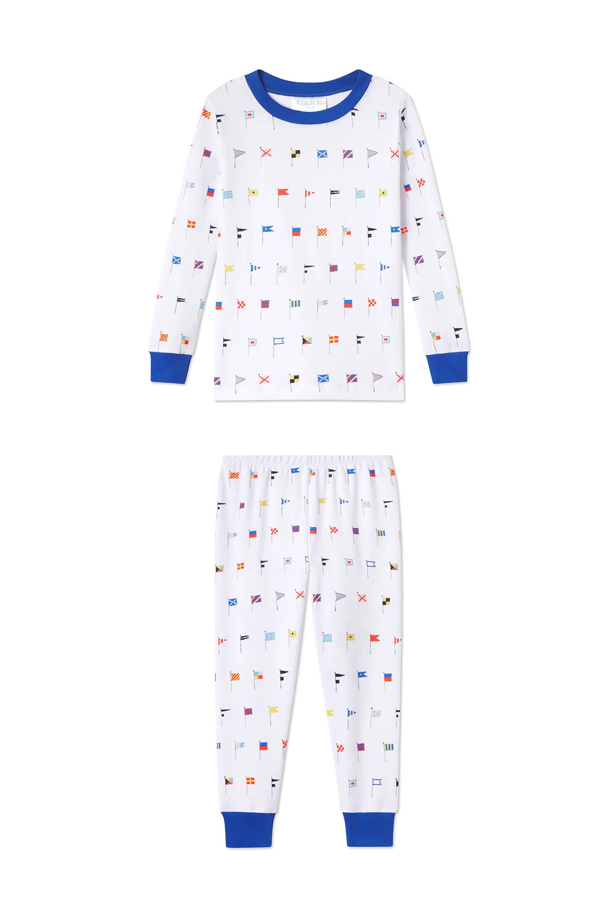 Kids Long-Long Set in Nautical Flags | Lake Pajamas