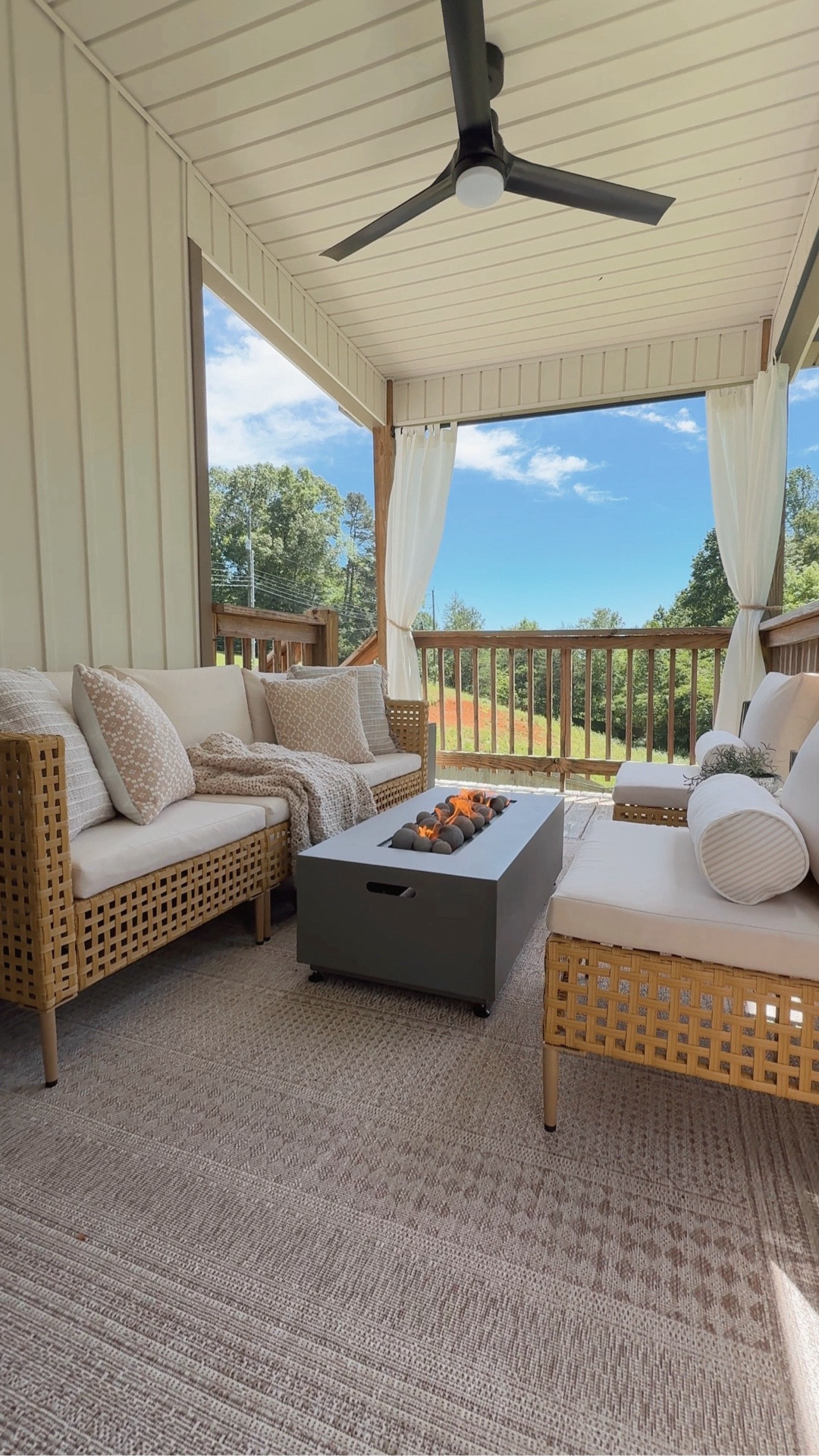Adding outdoor curtains really is that simple. This “project” took less than 10 minutes and added so much style and function to my tiny back porch! 

#LTKSeasonal #LTKHome