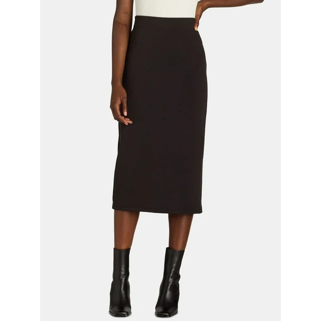 Time and Tru Women's Ribbed Knit Skirt, Sizes XS-XXXL | Walmart (US)