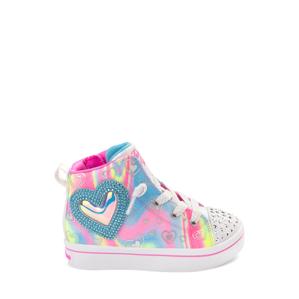 Skechers Twinkle Toes® Twi-Lites 2.0 Holographic Heart Sneaker - Toddler - Pink / Multicolor | Journeys