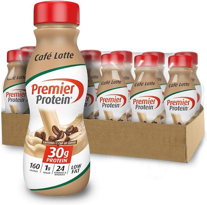 Premier Protein 30g Protein Shake, Cafe Latte, 11.5 Fl Oz, Pack of 12, Café Latte | Amazon (US)