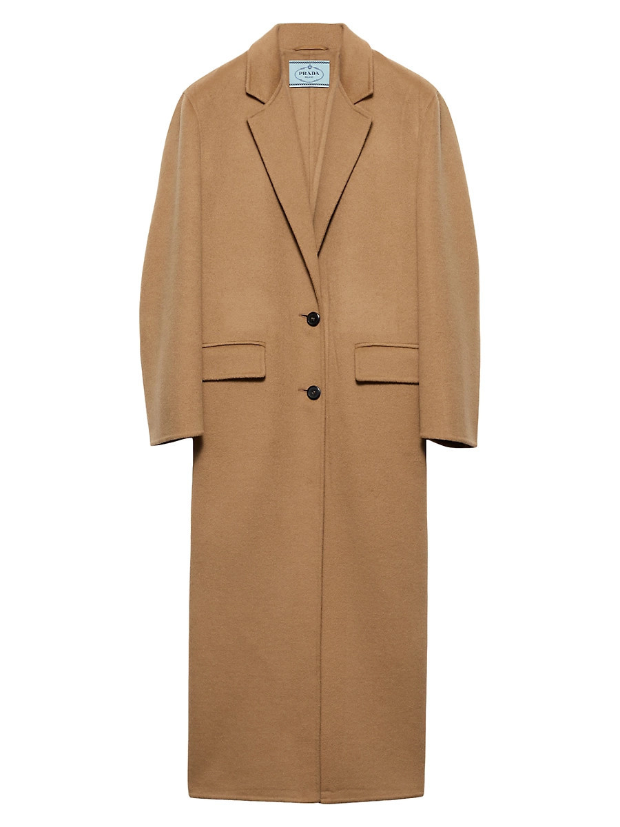 Women's Single-Breasted Cashgora Coat - Brown - Size 4 | Saks Fifth Avenue