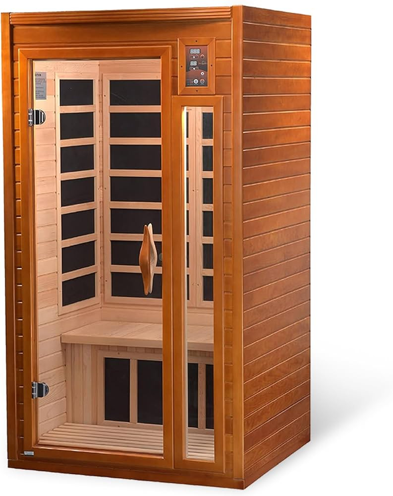 Dynamic Saunas Barcelona 1- to 2-Person Low EMF FAR Infrared Sauna with Red Light Therapy & Bluet... | Amazon (US)