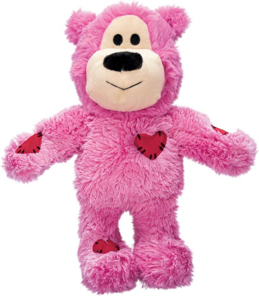 KONG Valentine's Day Wild Knots Bear Squeaky Dog Toy, Medium/Large | Chewy.com